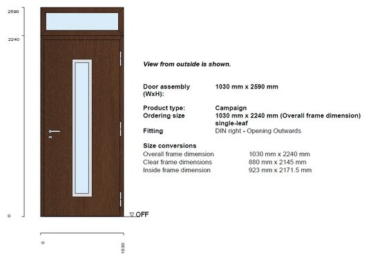 Mājas ieejas durvis Thermo65 700S