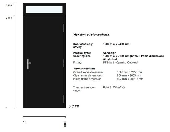 Mājas ieejas durvis Thermo65 THP 010