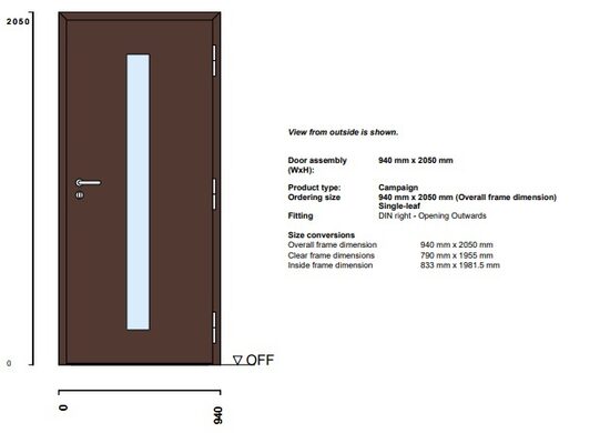 Mājas ieejas durvis Thermo65 610S